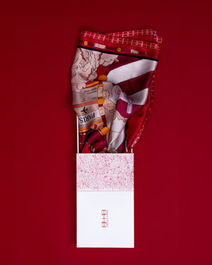 Bond Girl Scarf -Lip Red