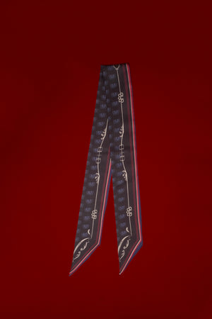 Emblem Wash Twilly - Black