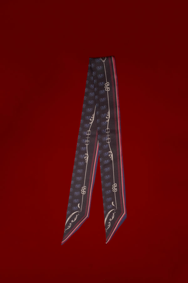 Emblem Wash Twilly - Black