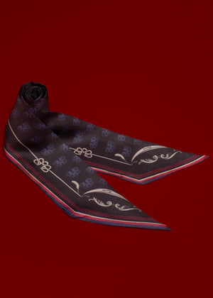 Emblem Wash Twilly - Black