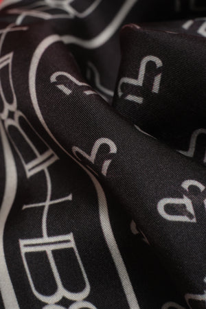 Emblem Wash Scarf Black