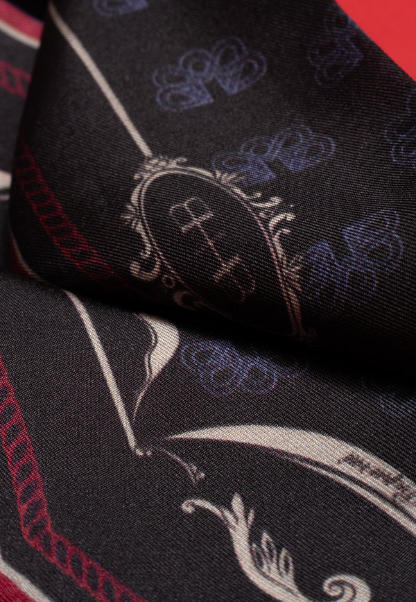 Emblem Wash Twilly - Black