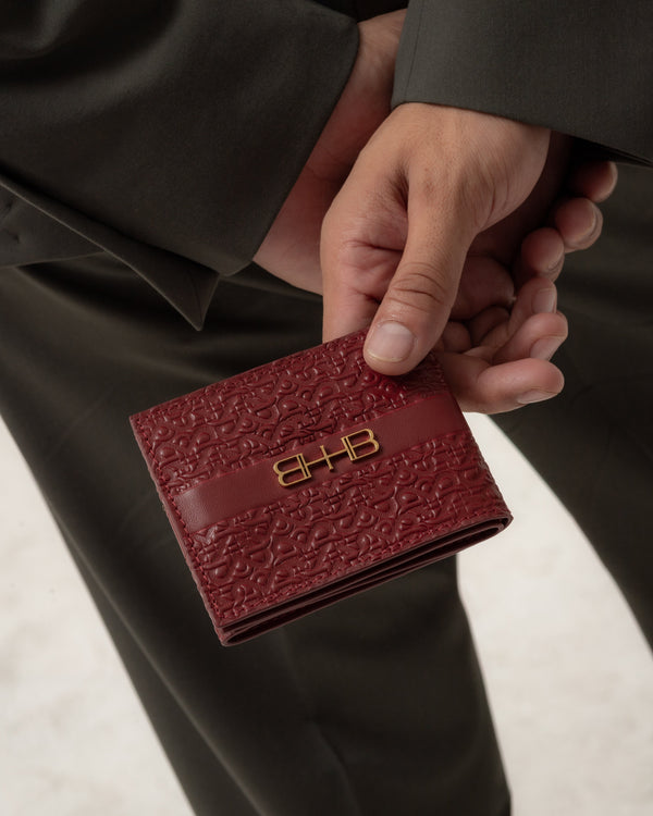 Trifold Billionaire Card Holder - Lip Red