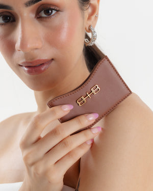 Concave Card Holder - Tan